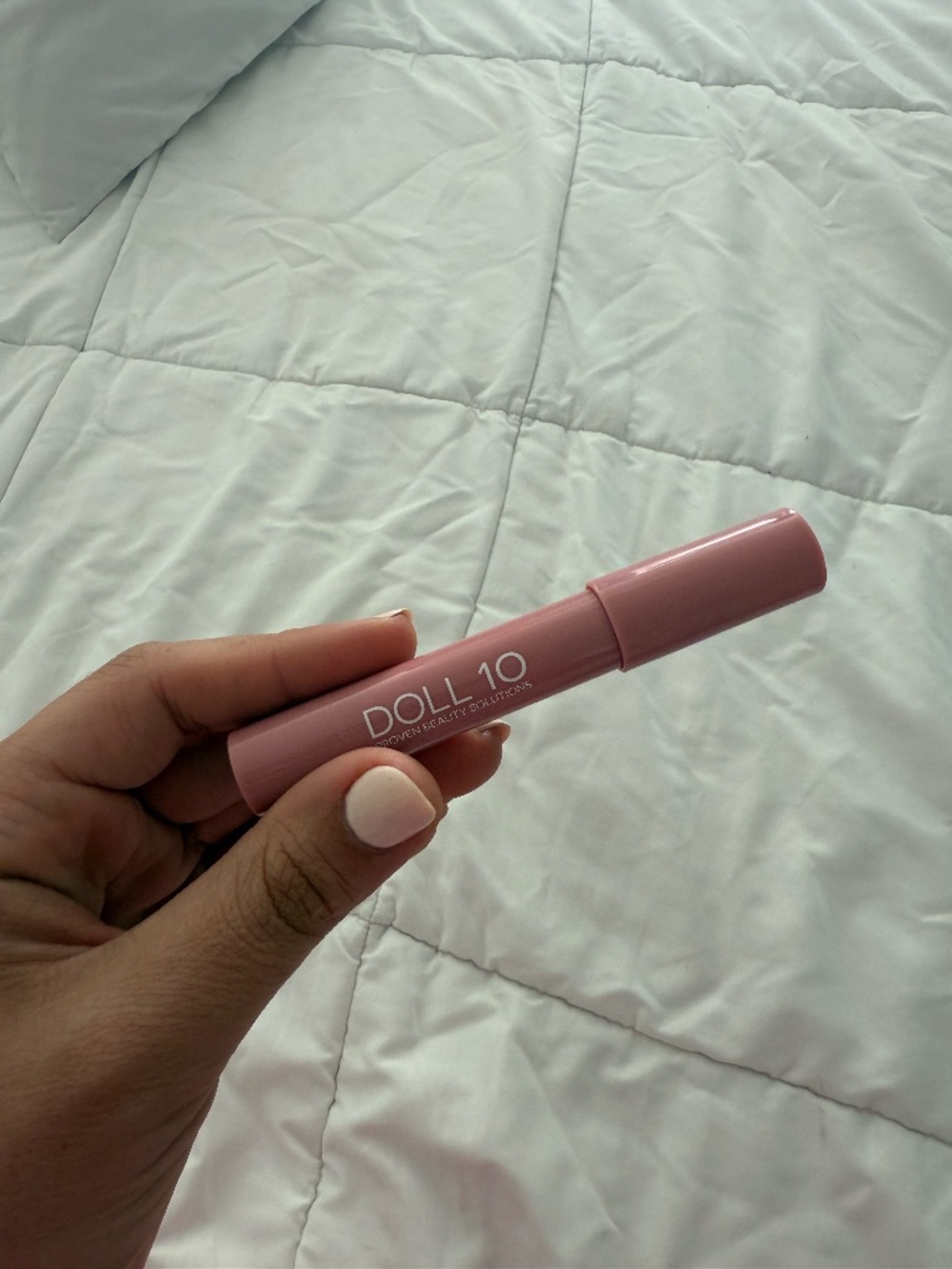Doll 10 Beauty Peptide Plump Soft Focus Lip Crayon in Pink Wave